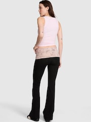 Victoria's Secret PINK Black Leopard Foldover Leggings - Image 2 of 2