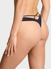Victoria's Secret Black Thong Sheer Mesh Strappy Back Knickers - Image 2 of 2