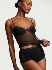 Victoria's Secret Black Sheer Modal Mesh Cami Set - Image 1 of 2