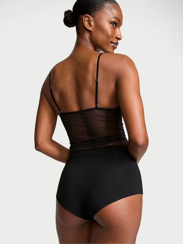 Victoria's Secret Black Sheer Modal Mesh Cami Set - Image 2 of 2