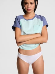 Victoria's Secret Pink Spray Blue Pocket Pyjama Top - Image 1 of 2