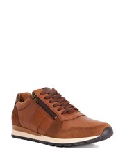 Dune London Brown Thame Wide Fit Trainers - Image 3 of 6
