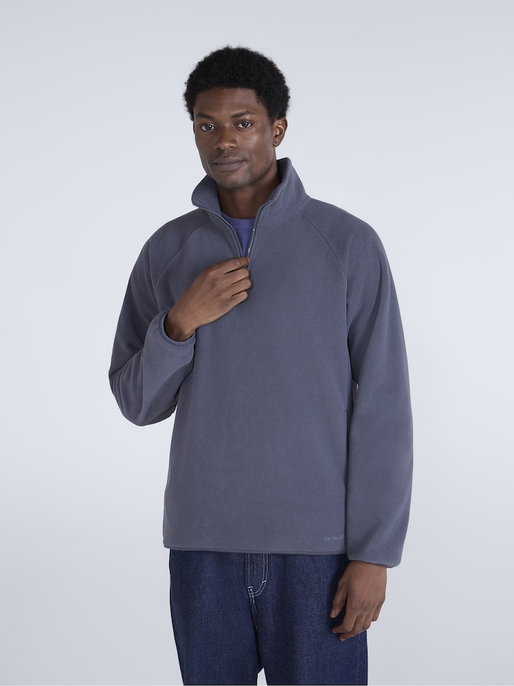 Azul - Casaco de lã polar Animal Stockholm com meio zíper - Imagem 1 de 4