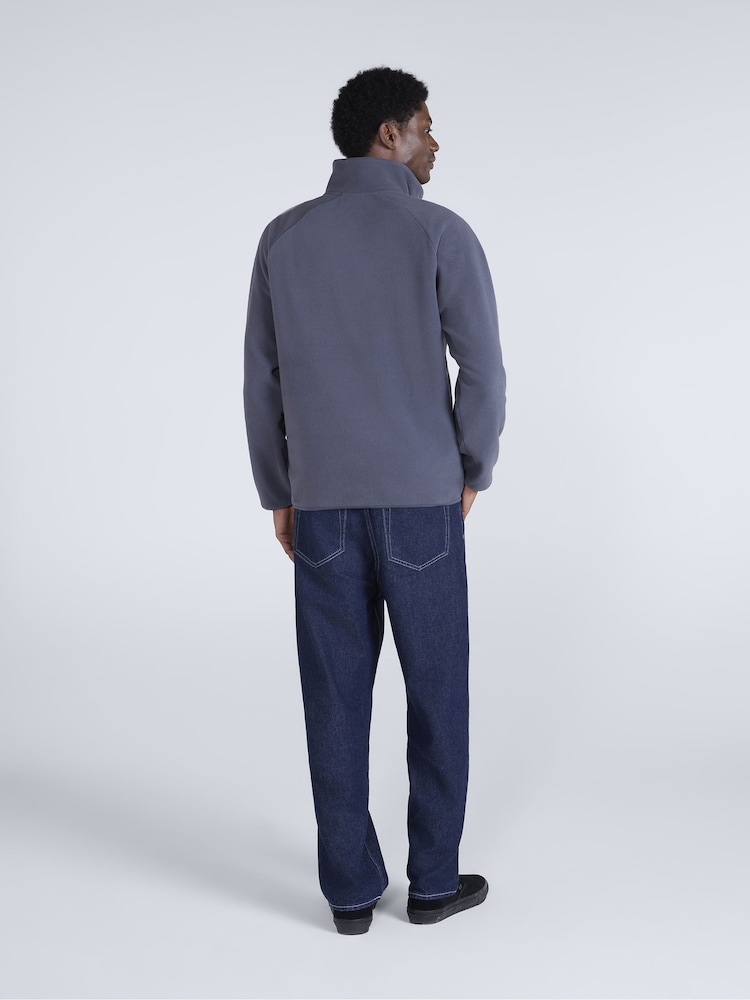 Azul - Casaco de lã polar Animal Stockholm com meio zíper - Imagem 4 de 4