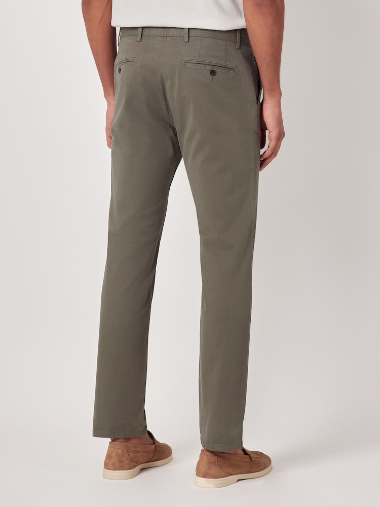 Hawes & Curtis Green Garment Dyed Chinos - Image 2 of 4 Hawes & Curtis Green Garment Dyed Chinos - Image 2 of 4