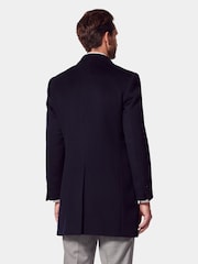 Hawes & Curtis Blue Wool Overcoat - Image 2 of 4