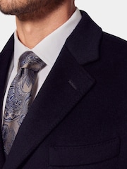 Hawes & Curtis Blue Wool Overcoat - Image 3 of 4