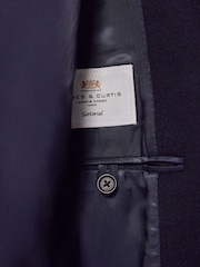 Hawes & Curtis Blue Wool Overcoat - Image 4 of 4