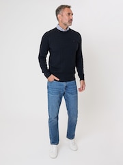 Saltwell Cable Knit Mock Shirt Jumper - Image 3 of 4