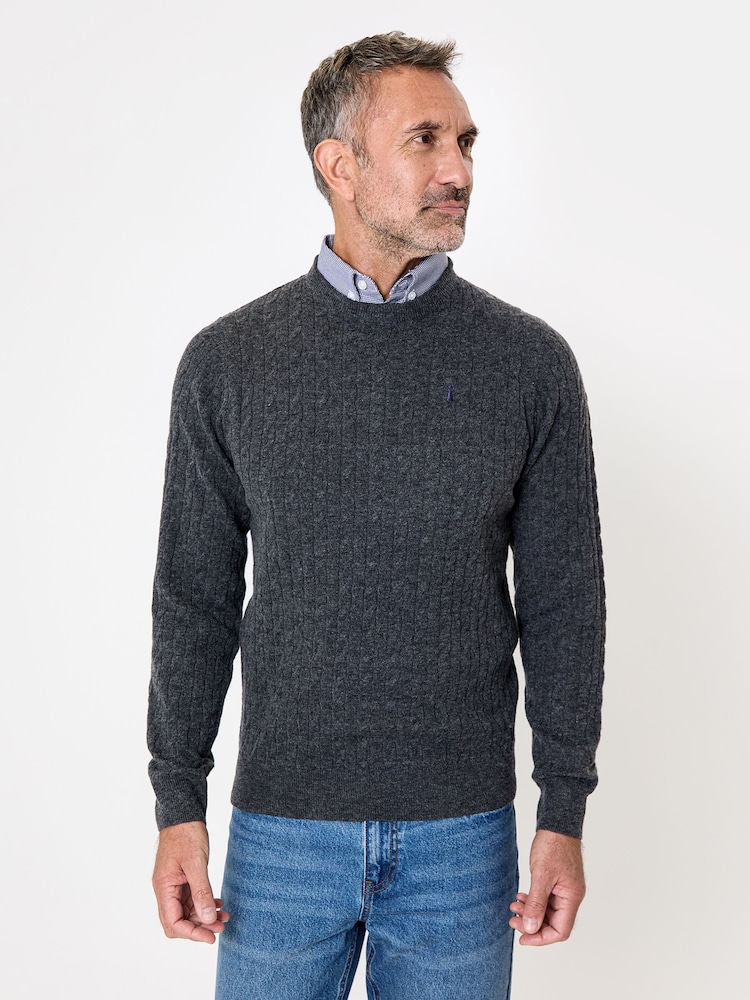 Saltwell Cable Knit Mock Shirt Jumper - Image 1 of 4 Saltwell Cable Knit Mock Shirt Jumper - Image 1 of 4