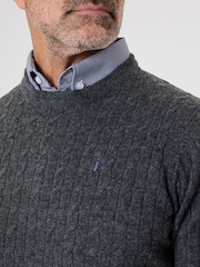 Saltwell Cable Knit Mock Shirt Jumper - Image 4 of 4