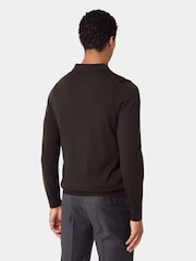 Hawes & Curtis Green Merino Polo Jumper - Imagen 2 de 2