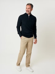 Saltwell Mock T-Shirt Quarter Zip Cable Knit Jumper - Image 3 of 4