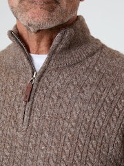 Saltwell Cable Knit Quarter Zip Jumper - Image 4 of 4