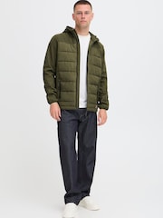 Blend Green Hybrid Puffer Coat - Image 3 of 8
