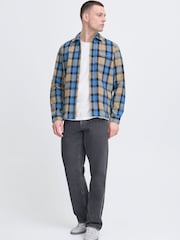 Blend Cream Herringbone Check Overshirt - Image 1 of 4