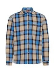 Blend Cream Herringbone Check Overshirt - Image 4 of 4