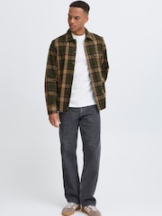 Blend Green Herringbone Check Overshirt - Image 3 of 5