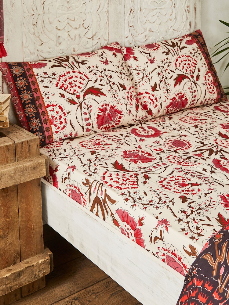 Joe Browns Cream Floral Bohemia Border Print Matching Bedding - Image 1 of 3 Joe Browns Cream Floral Bohemia Border Print Matching Bedding - Image 1 of 3