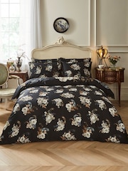 Joe Browns Black Midnight Bloom Cotton Sateen Reversible Duvet Set - Image 2 of 6