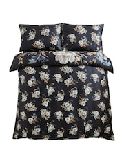 Joe Browns Black Midnight Bloom Cotton Sateen Reversible Duvet Set - Image 4 of 6