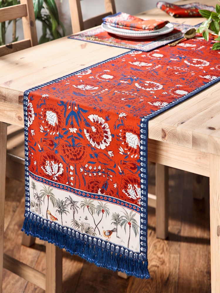 Joe Browns Red Serene Bohemian Table Runner - Image 1 of 4 Joe Browns Red Serene Bohemian Table Runner - Image 1 of 4
