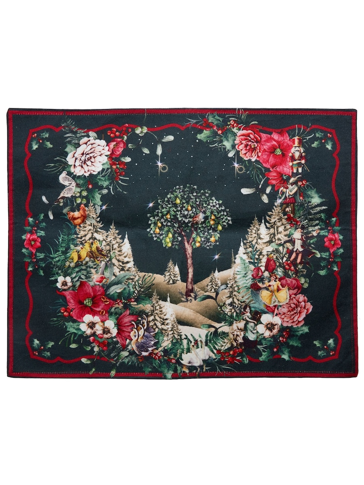 Joe Browns 4 Pack Green Twelve Tidings Of Christmas Placemats - Image 3 of 3 Joe Browns 4 Pack Green Twelve Tidings Of Christmas Placemats - Image 3 of 3