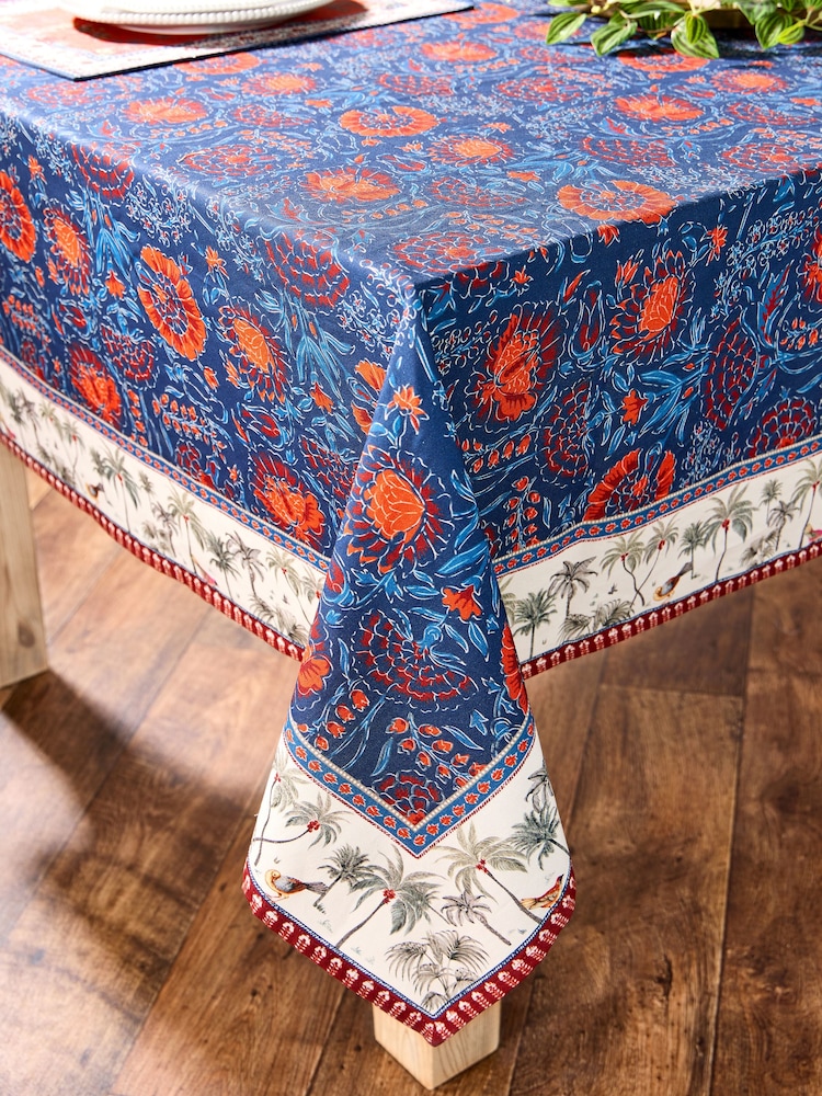 Joe Browns Blue Serene Bohemian Table Cloth - Image 1 of 3 Joe Browns Blue Serene Bohemian Table Cloth - Image 1 of 3