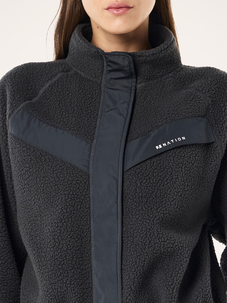 P.E Nation Brown Shelter Sherpa Jacket - Image 5 of 5 P.E Nation Brown Shelter Sherpa Jacket - Image 5 of 5