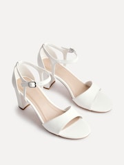 Linzi White Abby Closed Back Block Heel Sandals - Image 4 of 4