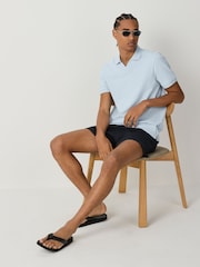 Azul claro - Short Sleeve Trophy Neck Pique Polo Shirt - Imagen 3 de 7