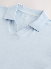 Azul claro - Short Sleeve Trophy Neck Pique Polo Shirt - Imagen 7 de 7