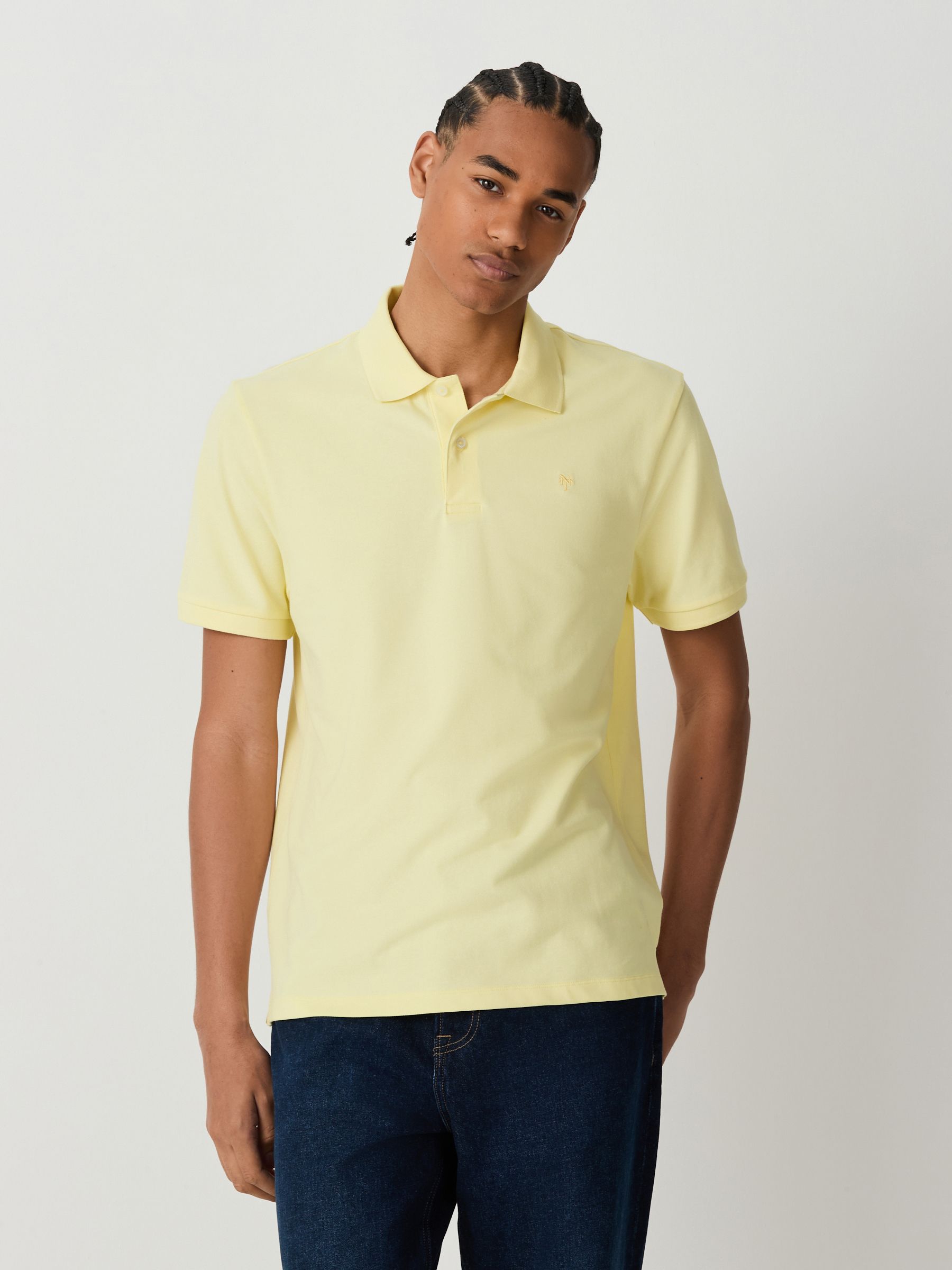 Buy Yellow Regular Fit Short Sleeve Pique Polo Shirt from Next USA