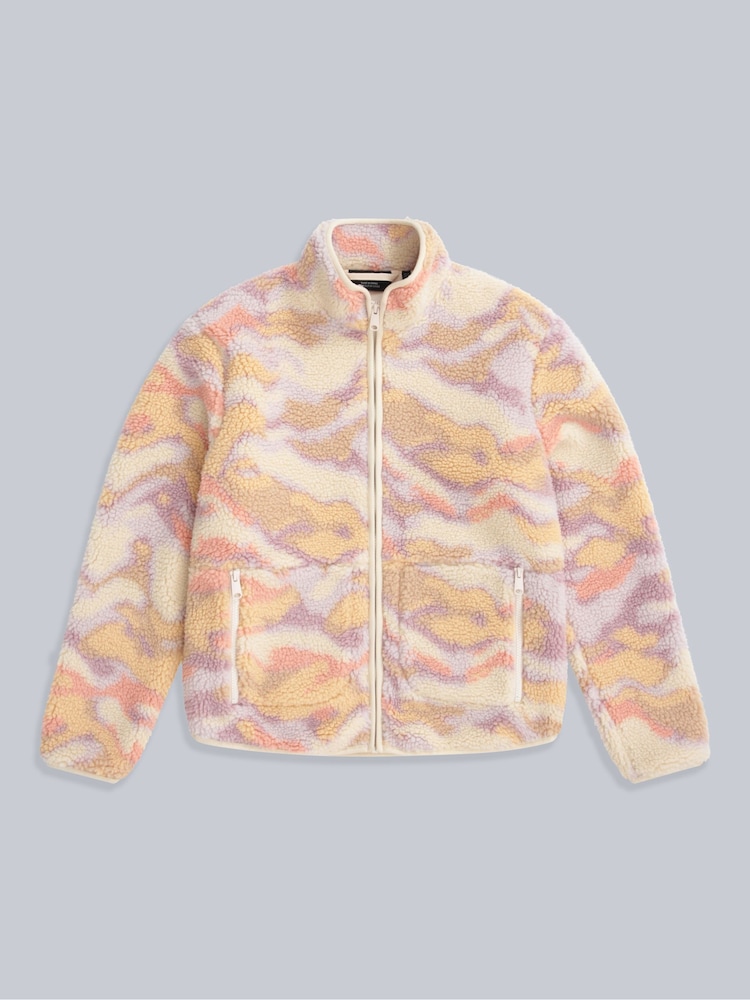 Animal Pink Hennie men's Printed Borg Jacket - Image 1 of 5 Animal Pink Hennie men's Printed Borg Jacket - Image 1 of 5