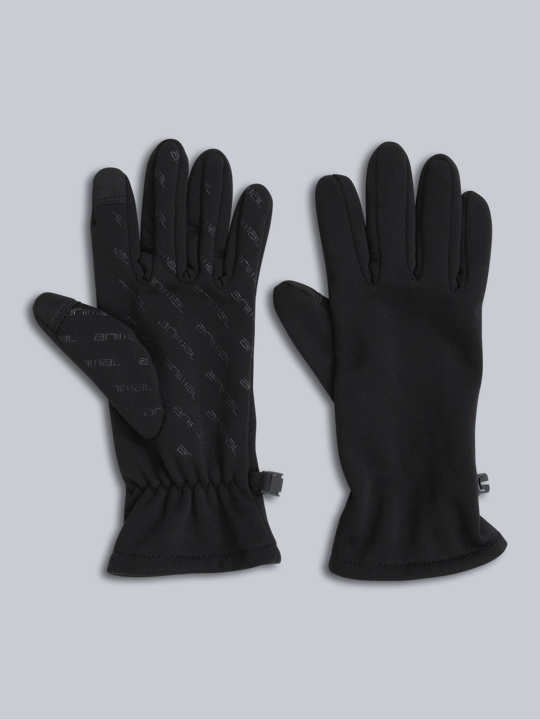 Animal Men's Black 'Brooklyn' Warm Comfortable Adjustable Wrist Outdoor Winter Gloves In | Size: Xl - Image 3
