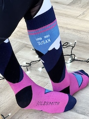 Solesmith Super Skier Personalised Colourful Ski Socks - Image 2 of 4
