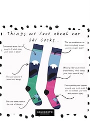 Solesmith Super Skier Personalised Colourful Ski Socks - Image 4 of 4