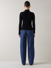 LK Bennett Sadie Fine Rib Frill Jumper - Imagem 2 de 3