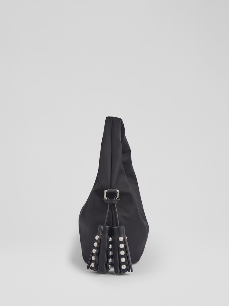 LK Bennett Black Bow Shoulder Bag - Image 3 of 3 LK Bennett Black Bow Shoulder Bag - Image 3 of 3