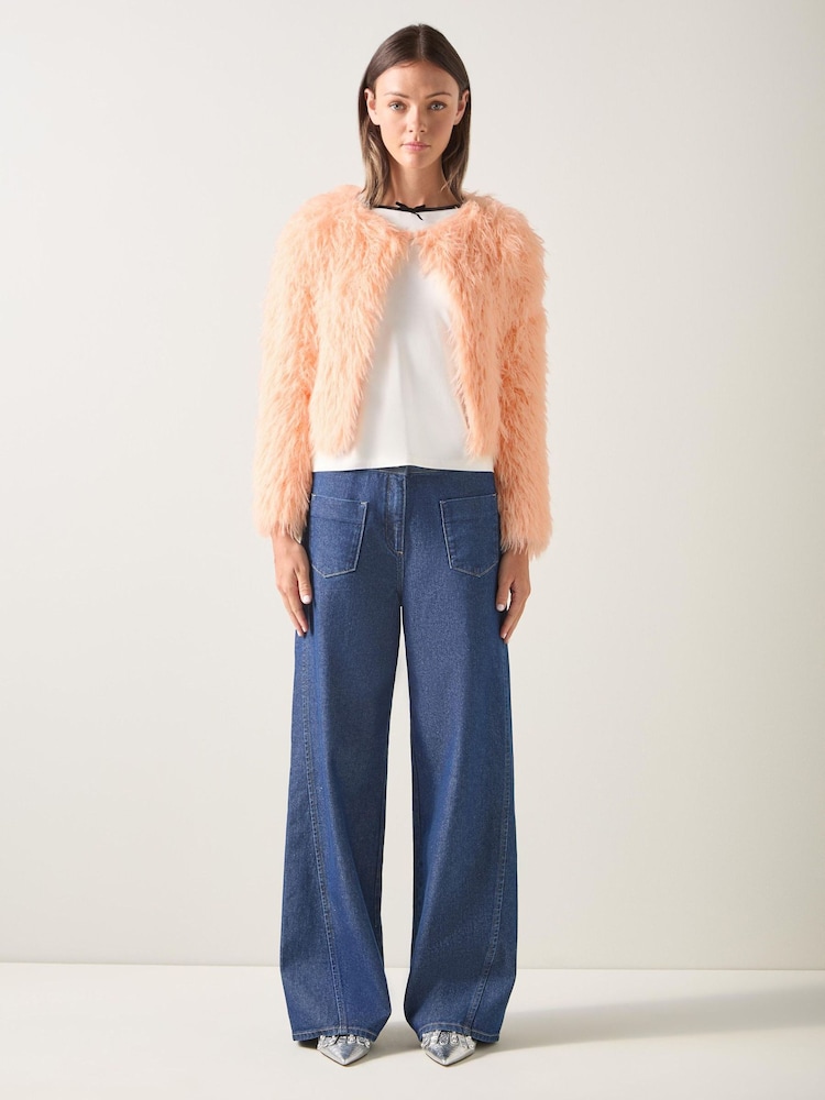 LK Bennett Orange Black Bow Cardigan - Image 1 of 3 LK Bennett Orange Black Bow Cardigan - Image 1 of 3