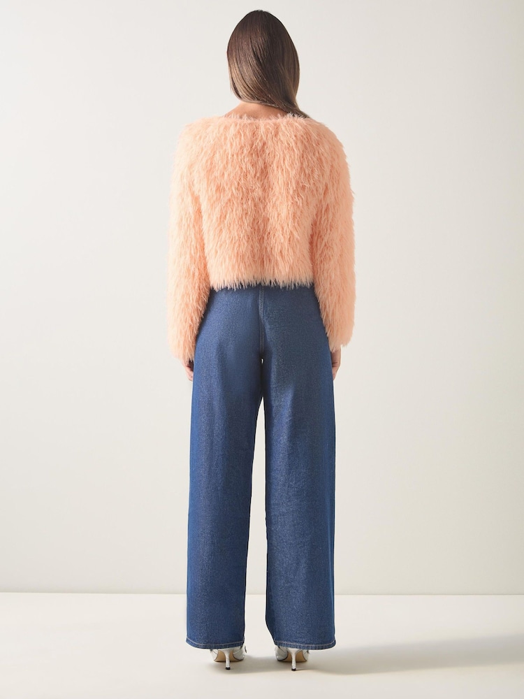 LK Bennett Orange Black Bow Cardigan - Image 2 of 3 LK Bennett Orange Black Bow Cardigan - Image 2 of 3