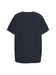 Ilse Jacobsen Navy Quilted Tulip Short Sleeve Bubble Hem Jacket - Image 2 of 3