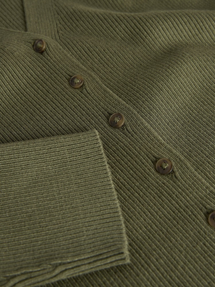 The Set 3 Pack V-Neck Buttoned Smart Longline Waisted Knit Cardigans Khaki/Chocolate Brown/Black - Image 8 of 8