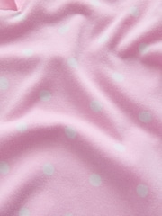 Light Pink Polka Dot - 棉质柔软针织Polo衫 - 3的图像3｝