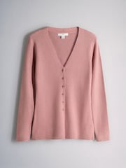 Brick Red/Pink/Cream - The Set 3 Pack V-Neck Buttoned Smart Longline Waisted Knit Cardigans - სურათი 3 6-დან