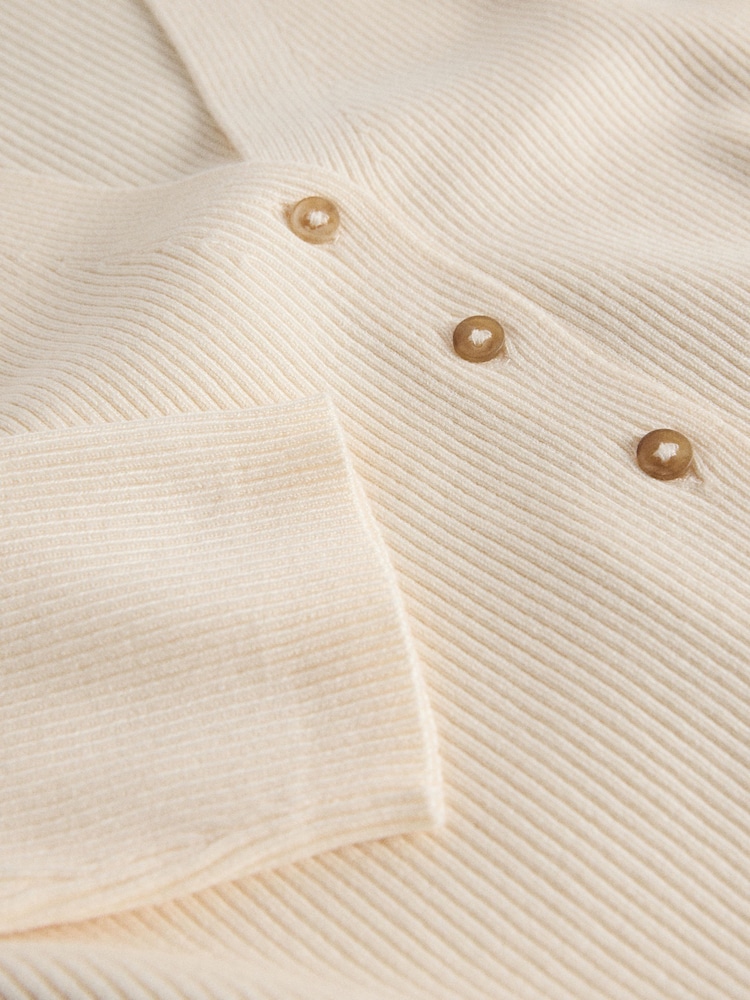 Brick Red/Pink/Cream - The Set 3 Pack V-Neck Buttoned Smart Longline Waisted Knit Cardigans - სურათი 6 6-დან