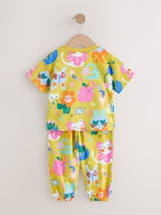 Çəhrayı/Mavi - Cat/Floral Jogger Pyjamas 3 Pack (9mths-10yrs) - 10şəkildən 8 şəkil
