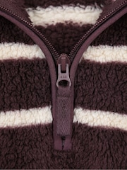 Mountain Warehouse Dark Chocolate Brown Teddy Half-Zip Fleece - Image 10 of 10