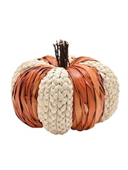 Widdop Orange Woven Leaves Pumpkin - Image 1 of 2