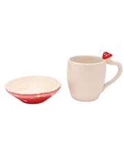 Widdop White Toadstool Mug & Saucer - Image 3 of 6